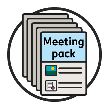 Meeting pack icon.