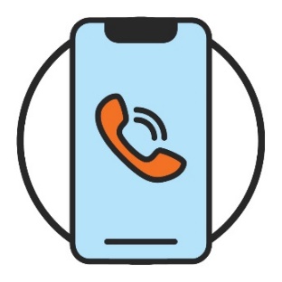 A phone icon. 