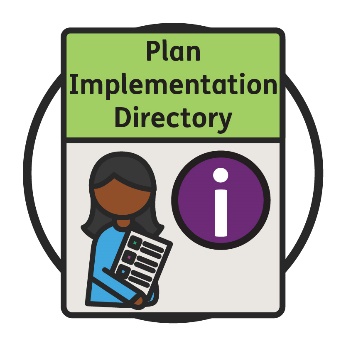 Plan implementation directory icon.