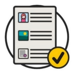 Easy Read document icon with a tick.