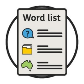 Wordlist icon. 