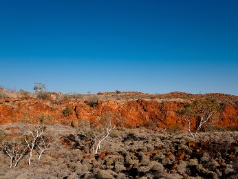 Land in the Australian outback.