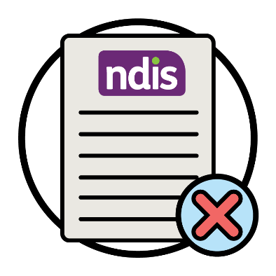 An NDIS document next to a cross.