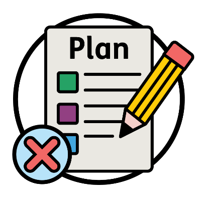 An NDIS plan with a cross.