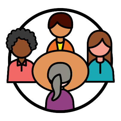 A group of people meeting around a table.