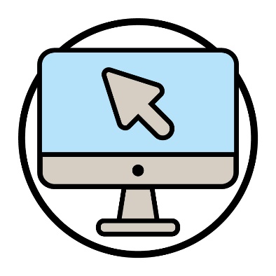 A computer screen with a mouse cursor on it. 