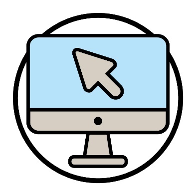 A computer screen with a mouse cursor on it. 