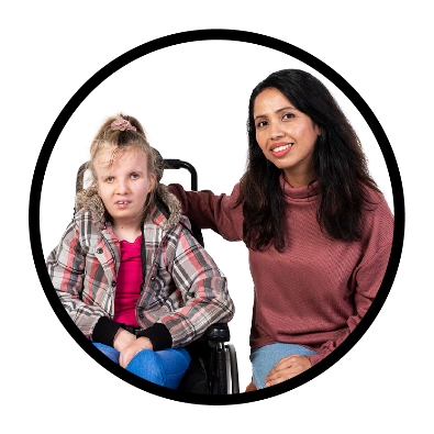A person supporting a child with disability.