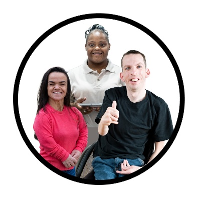 3 people with different disabilities. 