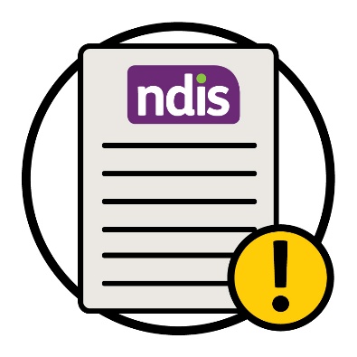 An NDIS document next to an importance icon. 