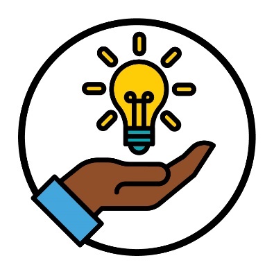 A hand holding a lightbulb.