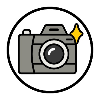 A camera taking a photo.