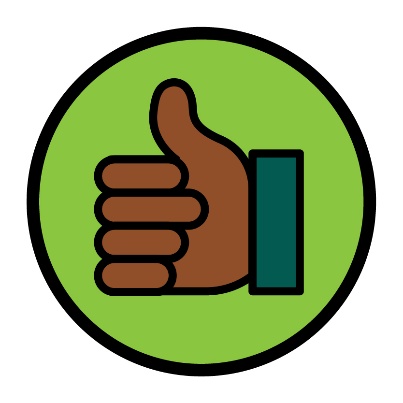 A thumbs up.