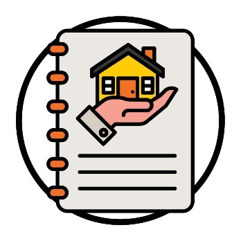 A framework booklet with a home and living supports icon on it.
