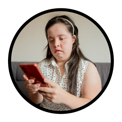 A person using their phone.