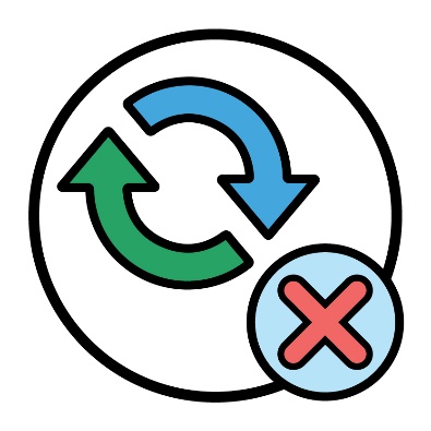 A change icon next to a cross.