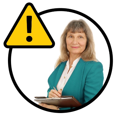 A support coordinator next to a problem icon.