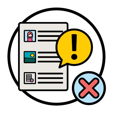 An Easy Read document with a speech bubble showing an importance icon. Below is a cross.