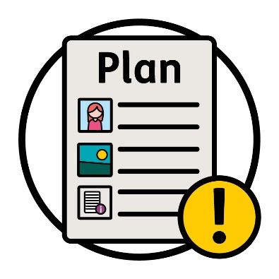 An Easy Read document and an importance icon.