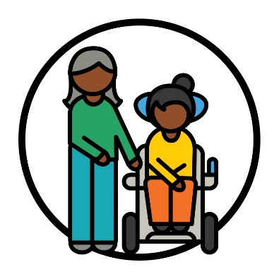 A person supporting someone with disability.