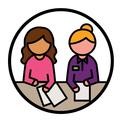 A participant meeting with an NDIA worker.