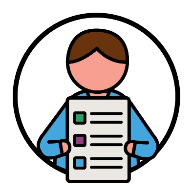 A person holding an NDIS plan.