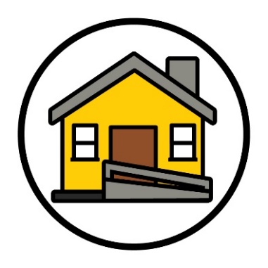 A house with a ramp. 