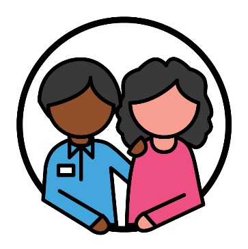 A person supporting someone else.