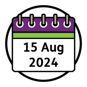 A calendar that says '15 August 2024'.