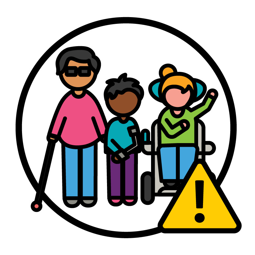 A group of 3 participants and a problem icon.