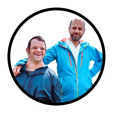 A participant and a family member. 