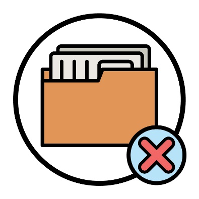 A manila folder with documents inside it next to a cross.