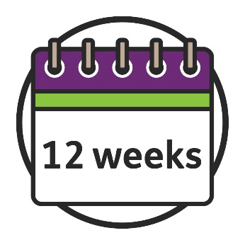 A calendar saying 12 weeks. 