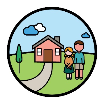 2 people in front of a house far away from cities and towns.