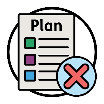 A plan document next to a cross.