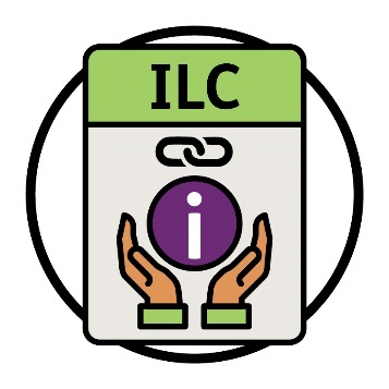 An ILC program document. The document shows 2 hands around an information icon. 