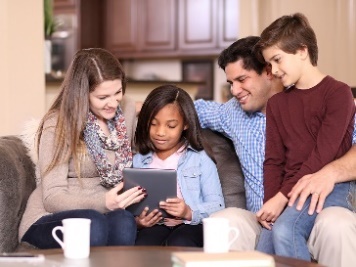 A child living with a foster family.