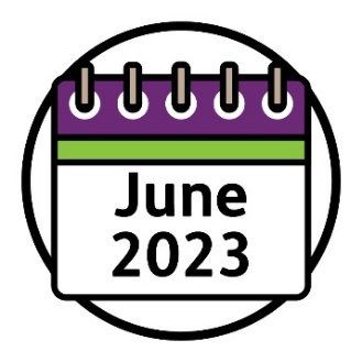 A calendar that reads 'June 2023'.