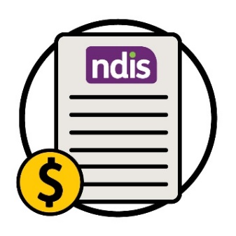An NDIS plan with a money symbol next to it.
