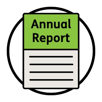 A document with the words 'Annual Report' on it.