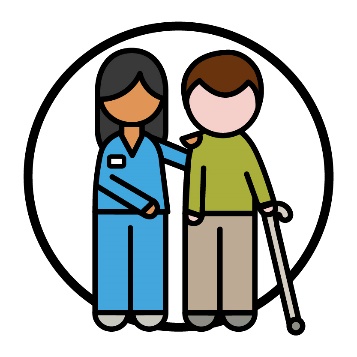 A support worker supporting an older participant.