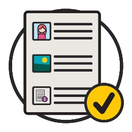 Easy Read document icon with a tick.