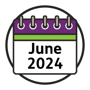 Calendar that says 'June 2024'.