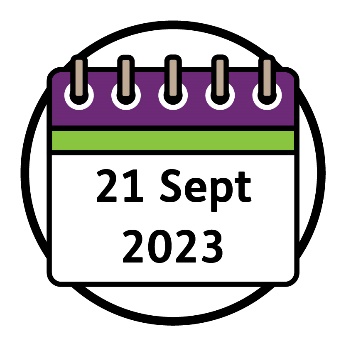 A calendar that reads '21 September 2023'.