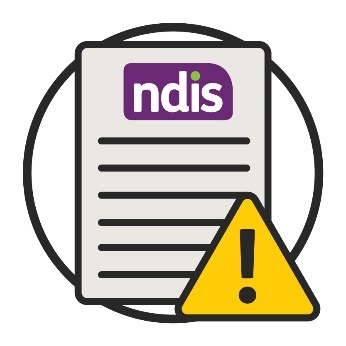 An NDIS plan with a problem icon.