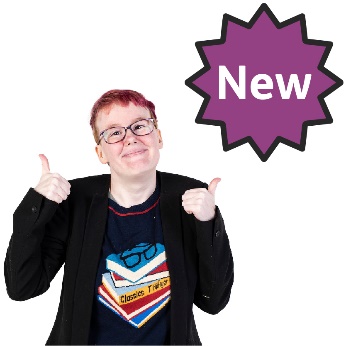An NDIS participant giving 2 thumbs up, and a 'New' badge.