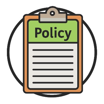 A clipboard titled 'policy'.