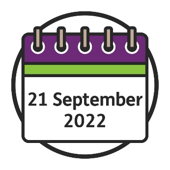 A calendar showing '21 September 2022'.