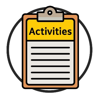 A clipboard titled 'Activities'.