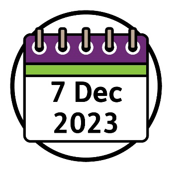 A calendar that says '7 December 2023'.